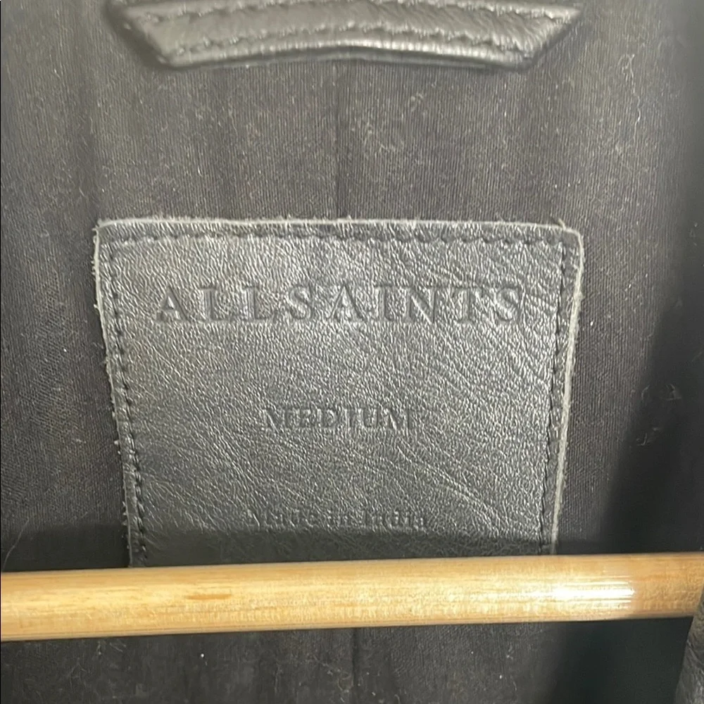 All Saints Kushiro Leather Biker Jacket Medium